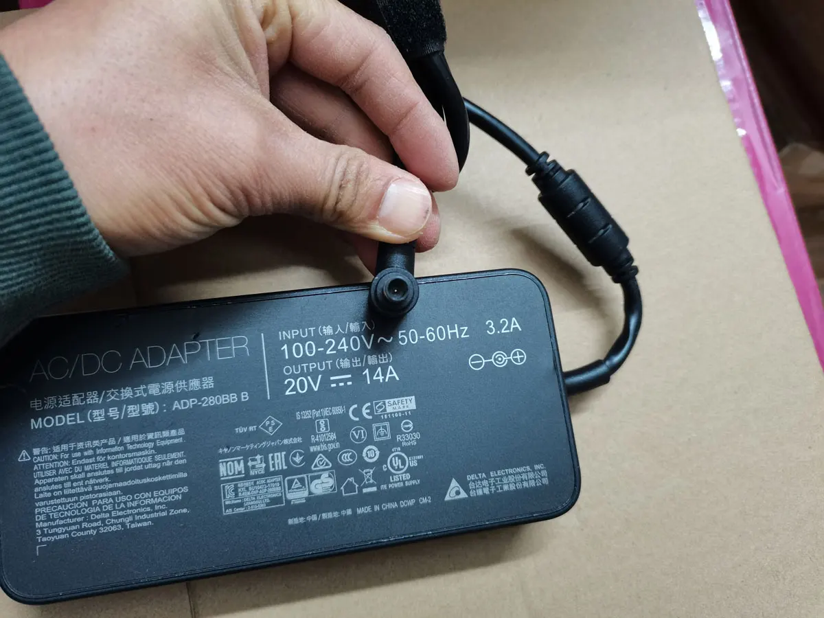 OEM-adaptador de CA Delta 20V 14A ADP-280BB B 7,4mm 280W para MSI GE63 Raider RGB 9SF-600us MS-16P7 RTX2070, cargador Original Puryuan