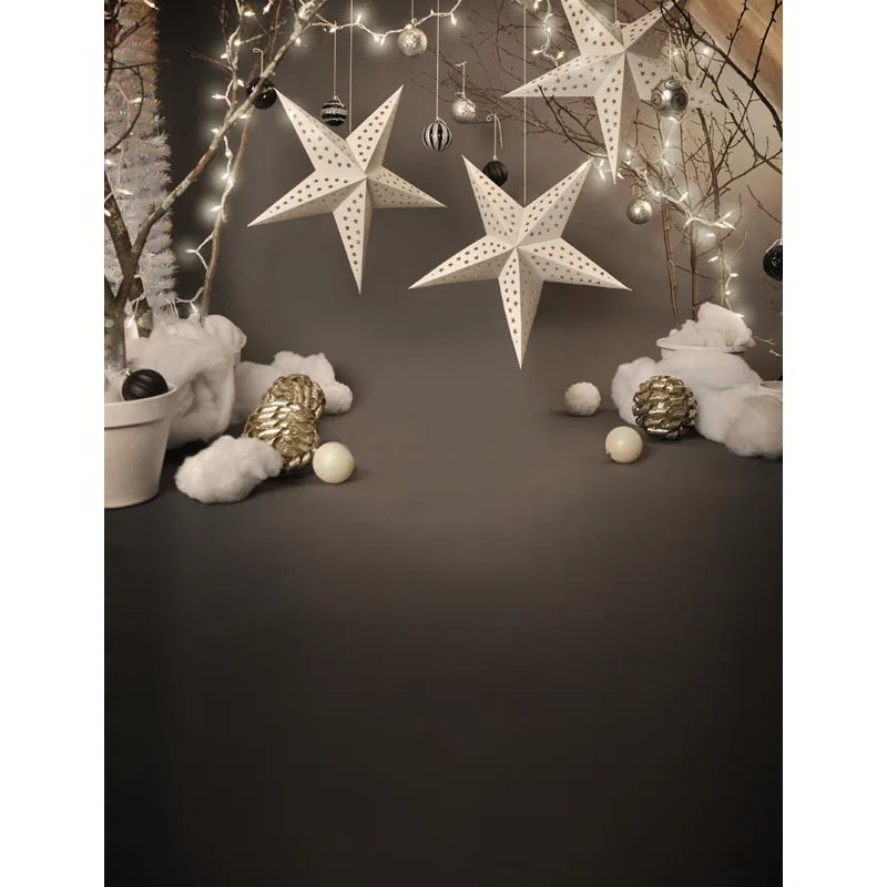 تصوير خلفية حفلة عيد الميلاد نجوم زينة المهنية الأطفال صورة الخلفيات للصور استوديو كشك الصور