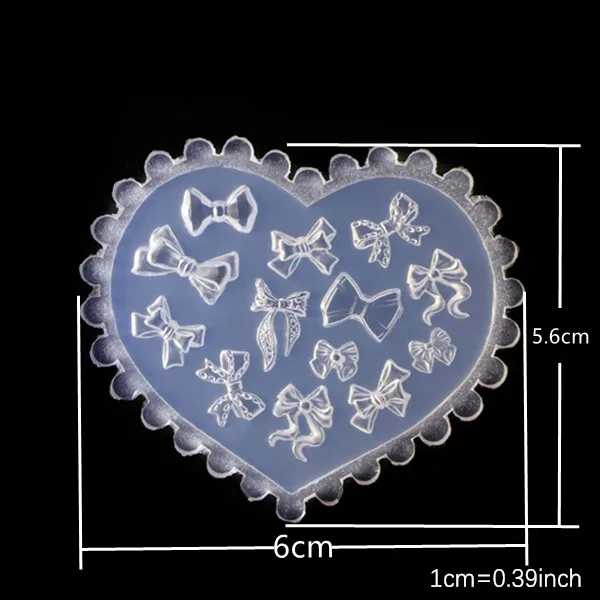 SNASAN Flügel Schleife Blumen Mond Stern Silikonform für Schönheit Nail Art DIY handgemachtes Werkzeug kleine Perlen Polymer Clay Form