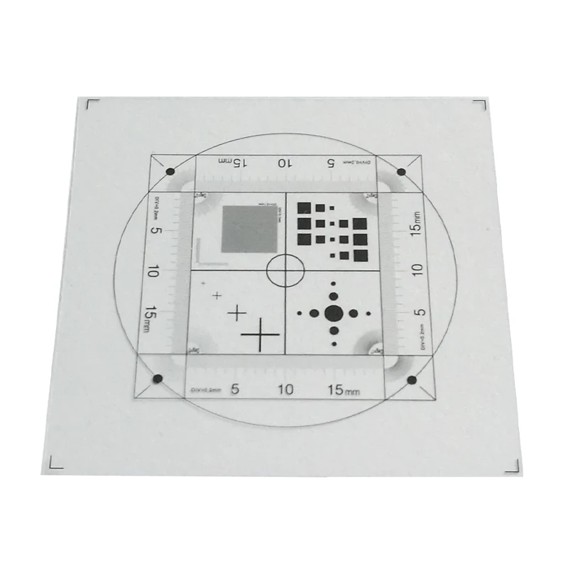 Filme flexível transparente para calibração de microscópio, micrômetro, régua, medição de régua, pontos, retículo de linha cruzada