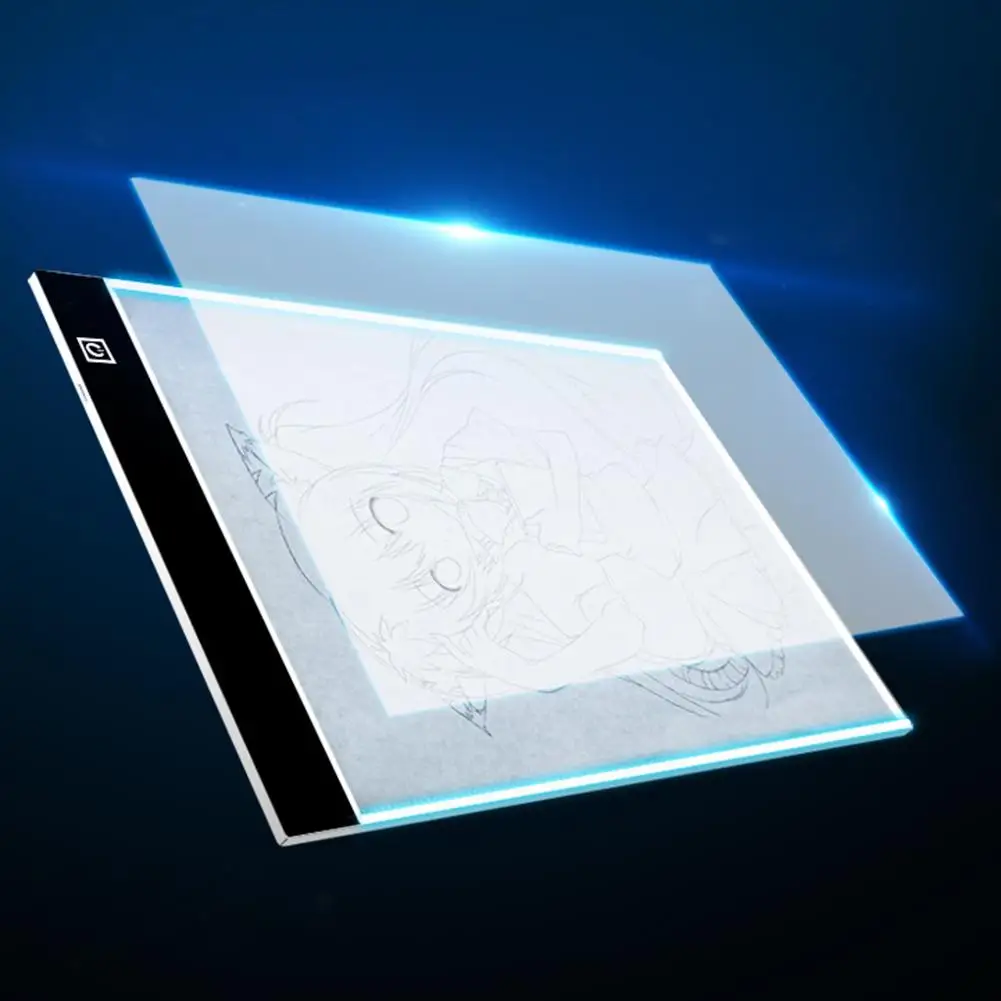 A4 Dimmable USB LED Menggambar Tablet Digital Graphics Pad Papan Gambar Copy Seni Elektronik Grafis Lukisan Meja Tulis