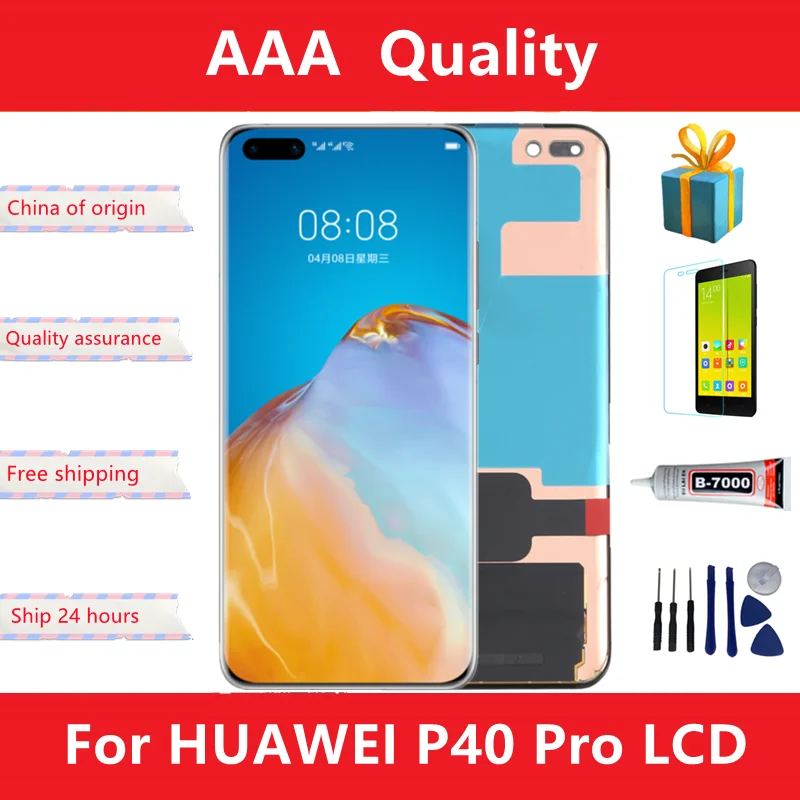 High Quality  AMOLED   TFT  Display Replacement For Huawei P40 Pro LCD Touch Screen Digitizer Assembly For Huawei P40Pro Display