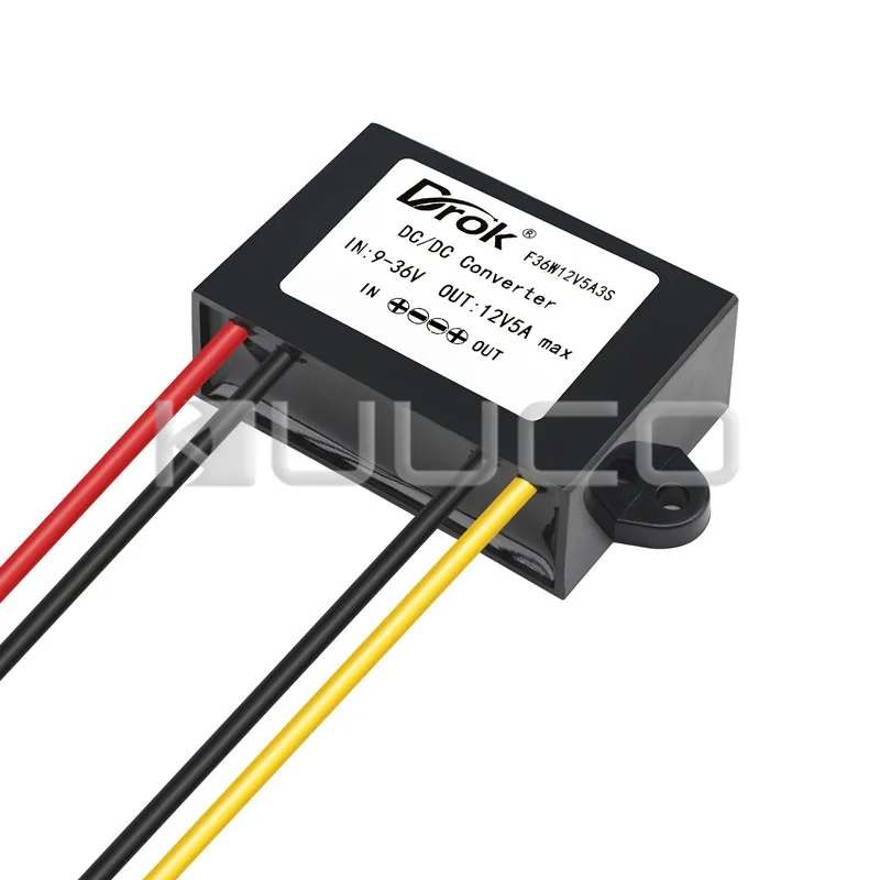 Imagem -05 - Adaptador dc 9v36v 12v para 12v 5a Regulador de Tensão Impulsionador Conversor dc 12v Estabilizador Impulsionador