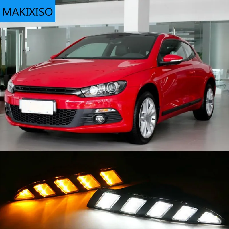 

2PCS For Volkswagen Scirocco 2011 2012 2013 2014 2015 driving LED DRL Daytime Running Light Daylight 12V Fog lamp