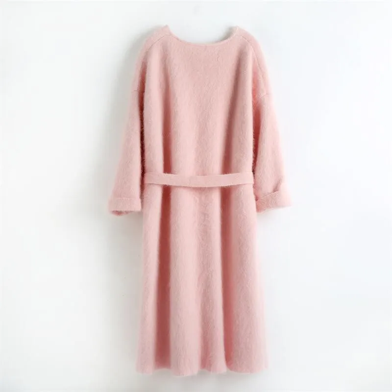 Fat beauty winter thickened cashmere coat plus fat large loose coat women plus size