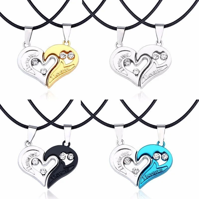 2 PCS Best Friends Necklace Jewelry Yin Yang Tai Chi Pendant Couples Paired  Necklaces&Pendants Unisex Lovers Valentine\'s Gift