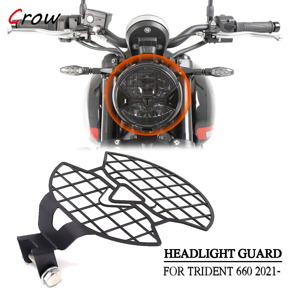 

2021 NEW Motorcycle Accessories For Trident 660 Trident660 Headlight Guard Protector Grill Cover