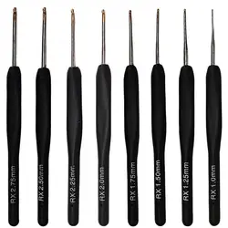 Black Crochet hooks so weave knitting and crochet tools and accessories set of knitting needles sewing kit so weave sewing kit