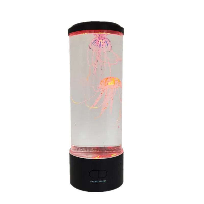 Jellyfish Aquarium Tank Ocean LED Water Mood Light Desk Relaxing Lamp