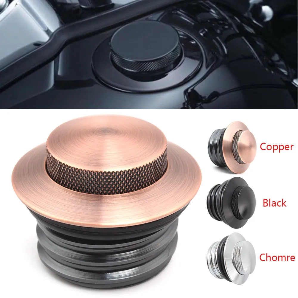 

Motorcycle Knurled Fuel Gas Tank Cap Aluminum Oil Cover For Harley Touring Road King Sportster Dyna Fat Bob Softail Bad Boy