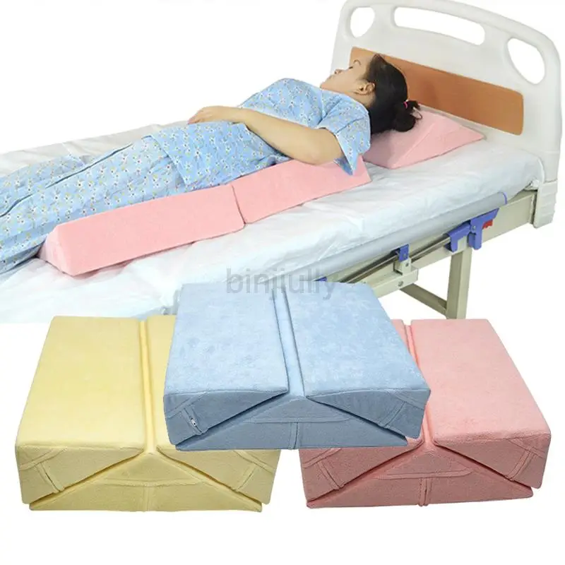 

3 Pieces Anti Bedsore Bedridden Patients Elderly Bed Wedge Pillow Elevation Support Cushion Pad Set for Leg Back Knee Waist