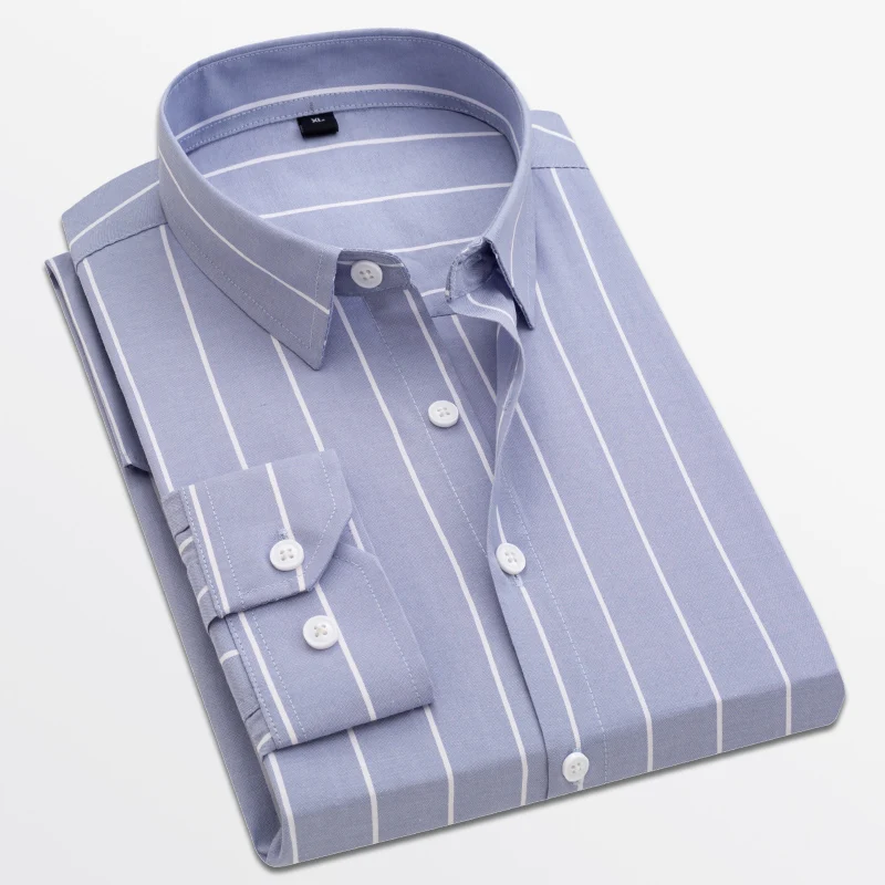 Men\'s shirt Korean Clothing Long Sleeve Man Shirts Dress Large Size Clothes Men Tops Stripe Shirt For Men Harajuku 125