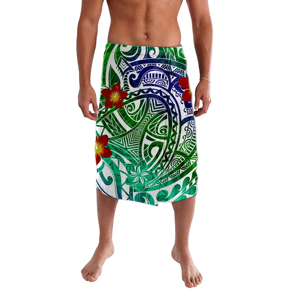 Custom Patroon Polynesische Print Stoffen Tonga Half Rok Reggae Kleur Aanpassen Met Patroon Aboriginal Half Rok Ie Faitaga
