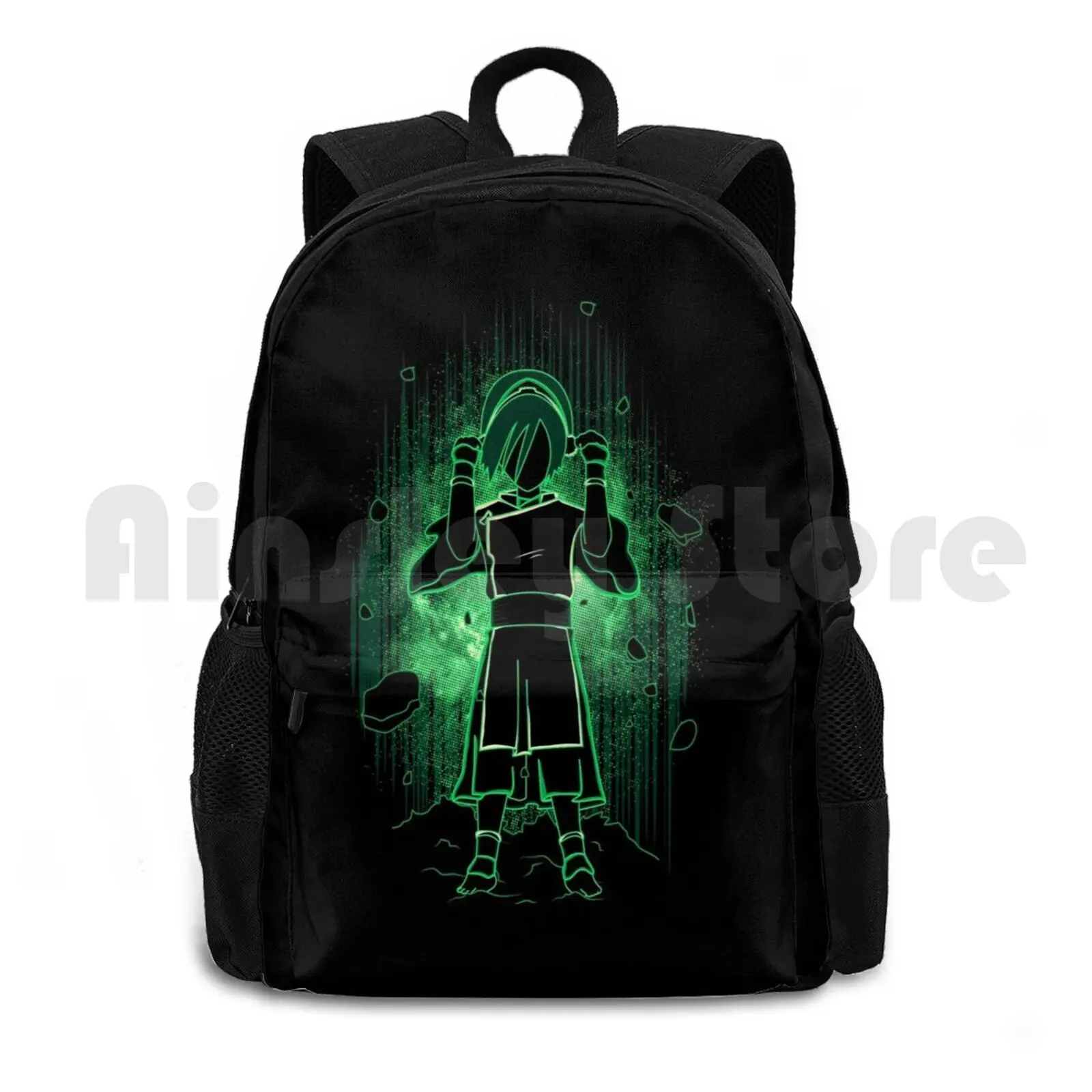 

Shadow Of The Earthbender Outdoor Hiking Backpack Riding Climbing Sports Bag Aang The Last Airbender Zuko Toph Korra Cartoon