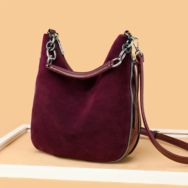 Spring and Autumn Tassel Large Capacity Frosted Women's Bag European and American Retro Women's Single Shoulder Handbag