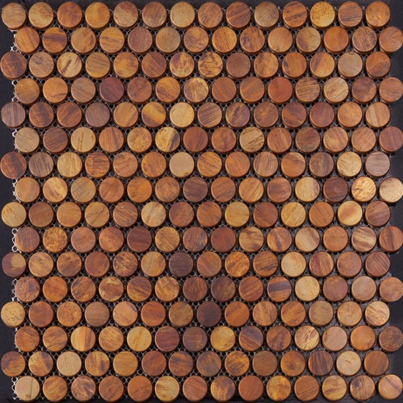 

Dia 20mm Retro Copper Penny Round Metal Mosaic Tiles Background Wall, Store Showroom wall decoration home improvement