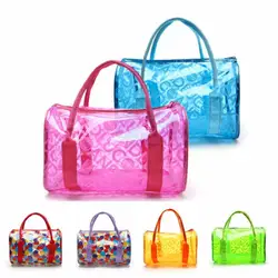 Bolsa PVC transparente para mulheres, bolsa de ombro bonito, geléia carteira