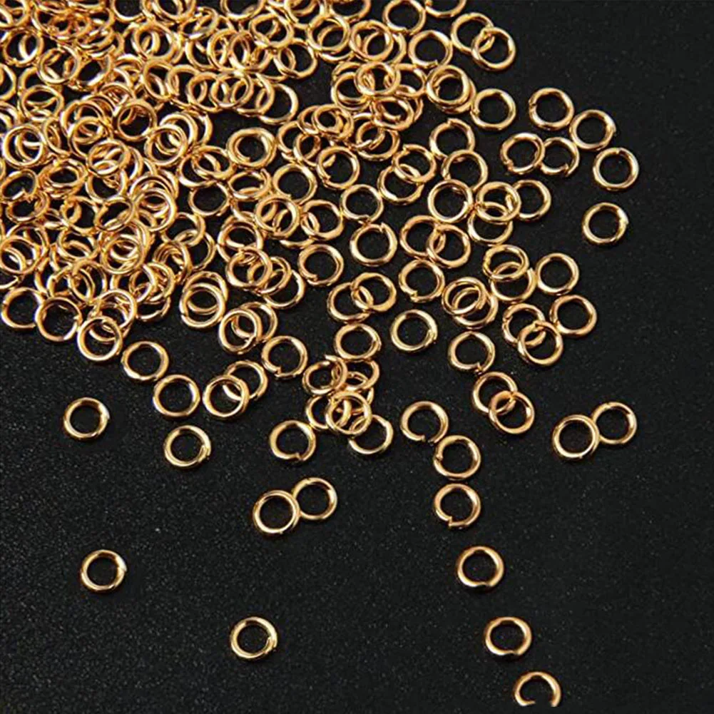 200Pcs 4mm 5mm 6mm 8mm 9mm 10mm Open Jump Rings Stainless Steel  O Ring Connectors Bulks for DIY Craft Jewelry Making Findings