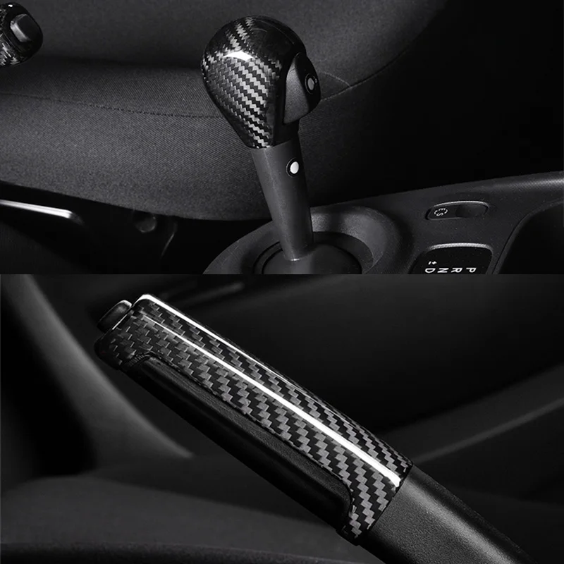 Car Real Carbon Fiber Decorative Frame Door Handle Protect Stickers For New Mercedes Smart 453 Fortwo Forfour Car Accessories