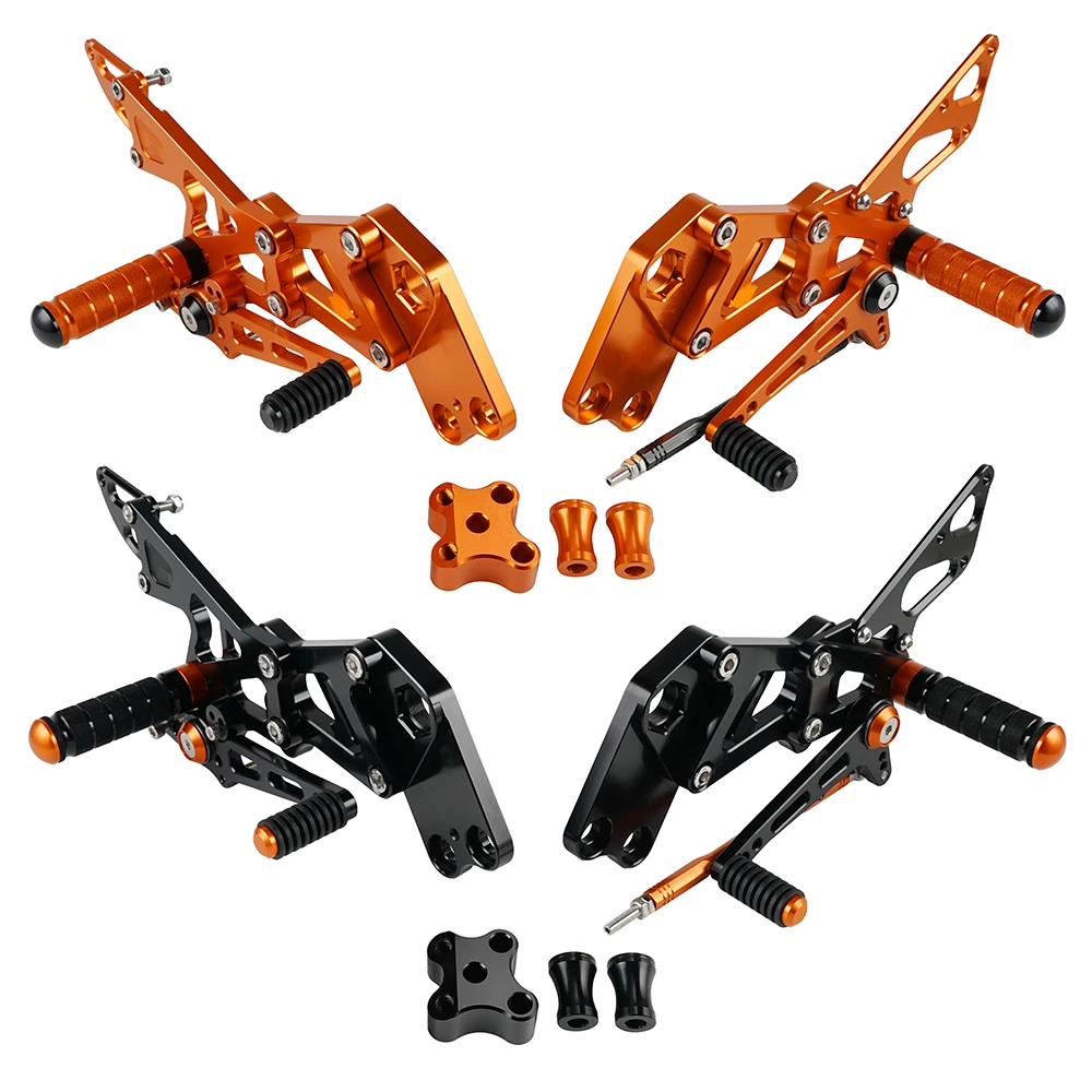 Motorbike RearSet Racing Footrest Kit For KTM RC 125 200 390 2014 2015-2020 2021 Left Right Adjustable Raised FootPegs Estribo