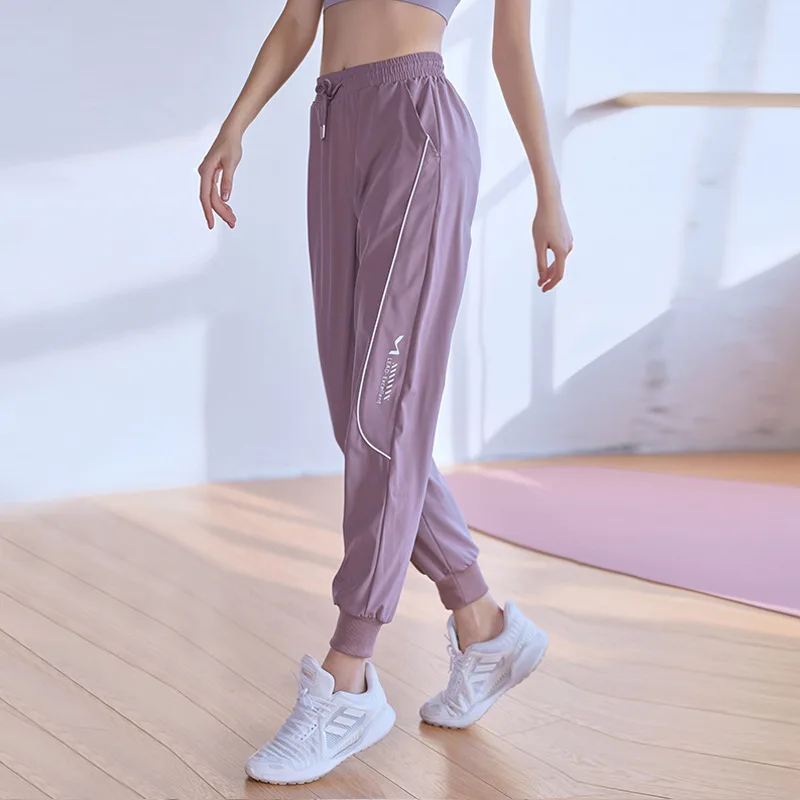 Workout Sport Pants Women Loose Running Sweatpants with Pocket Female Quick Dry Woven Trousers Fitness Soft Jogging Pants Mujer