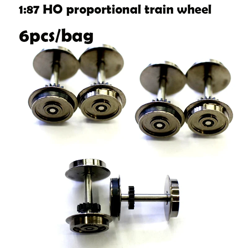 1:87  HO proportional train  wheel  Electric train model universal wheel accessories  6pcs/bag