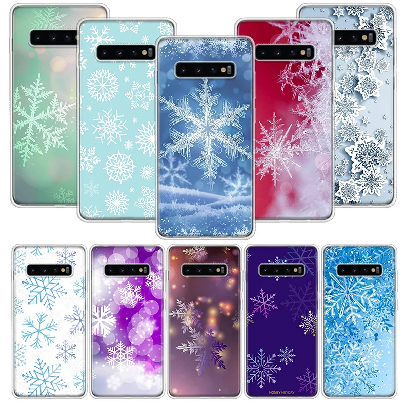 snowflake Winter white snow Christmas Phone Case for Samsung Galaxy A50 A51 A70 A71 A41 A31 A21S A11 A40 A30 A20E A10 A6 Plus A8