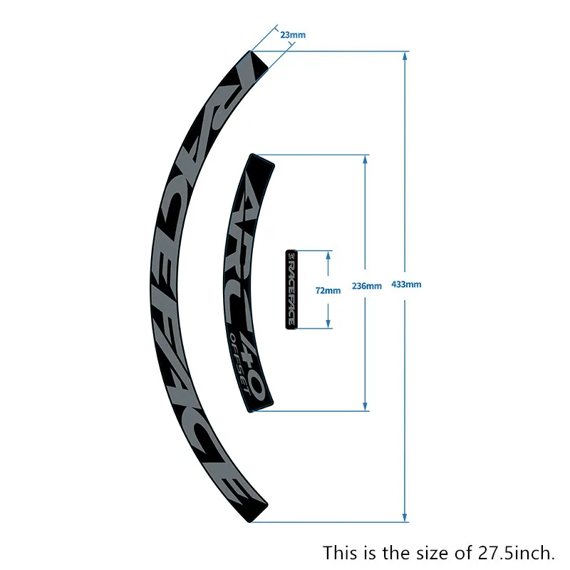 READU RACEFACE ARC40 MTB Rim Stickers Bike Stickers Wheel Set Decal Rim Decal Bicycle Accessories