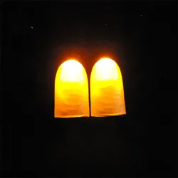 2PCS/Lot  Magic Use Light Dancing Finger Magic Props Party Game Skill Magical Amazing Flicker Finger for Children Xmas Gift Toys