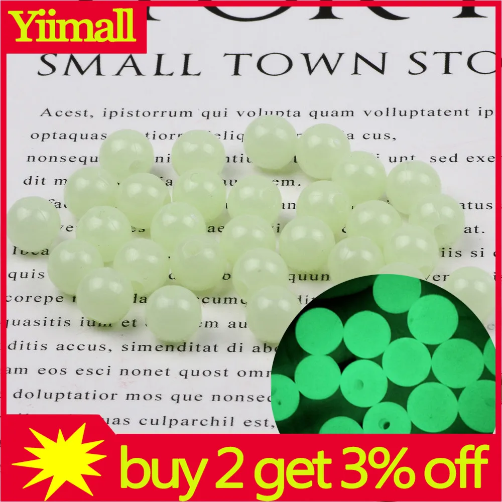 4-12mm Glow in the dark Acrylic Round Beads Round Flat Loose Luminous Beads For Jewelry Making Diy Bracelet Necklace