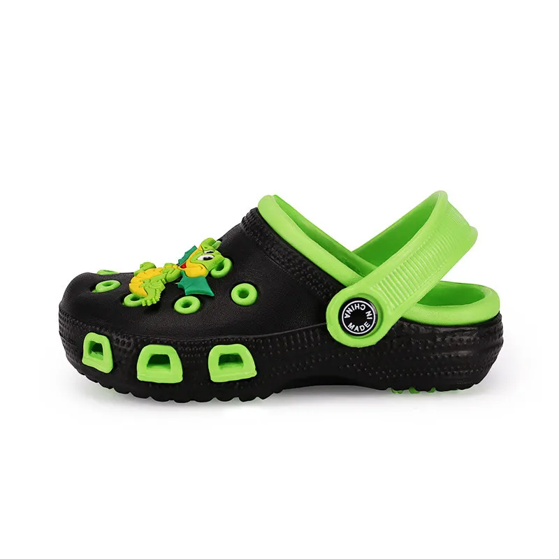 EUR24-35 Children Mules Clogs Kids Summer Garden Cute Cartoons Shoes Girl Boy Beach Shoes Candy Color Hole Baby Shoes Sandals