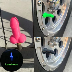 4pcs Funny Bicycle Valve Caps Car Tire Valve Caps Luminous Covers MTB Mountain Bike Tire Valve Protector Cycling Accessories