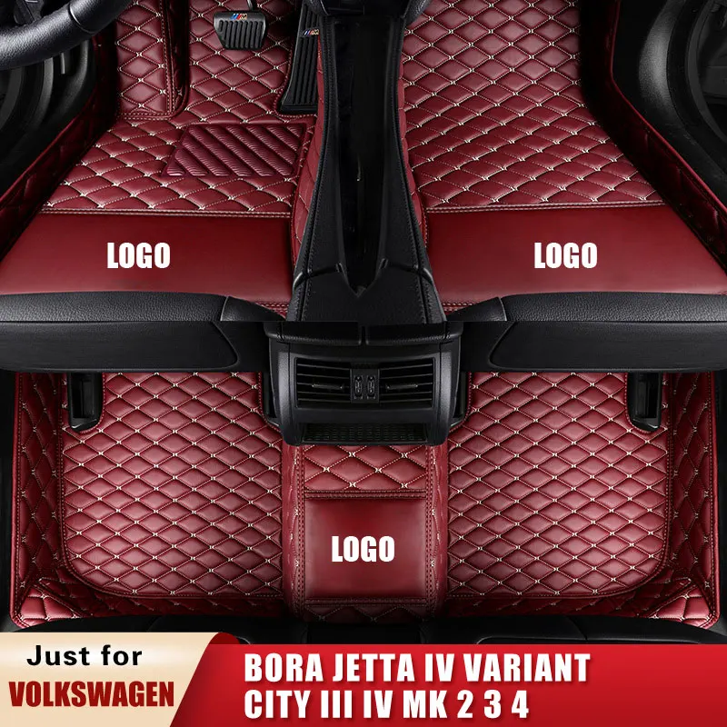 

Car Floor Mats for vw Volkswagen Bora JETTA IV Variant City III IV Saloon Estate MK 2 3 4 TFSI V5 V6 Sedan TDI custom Leather