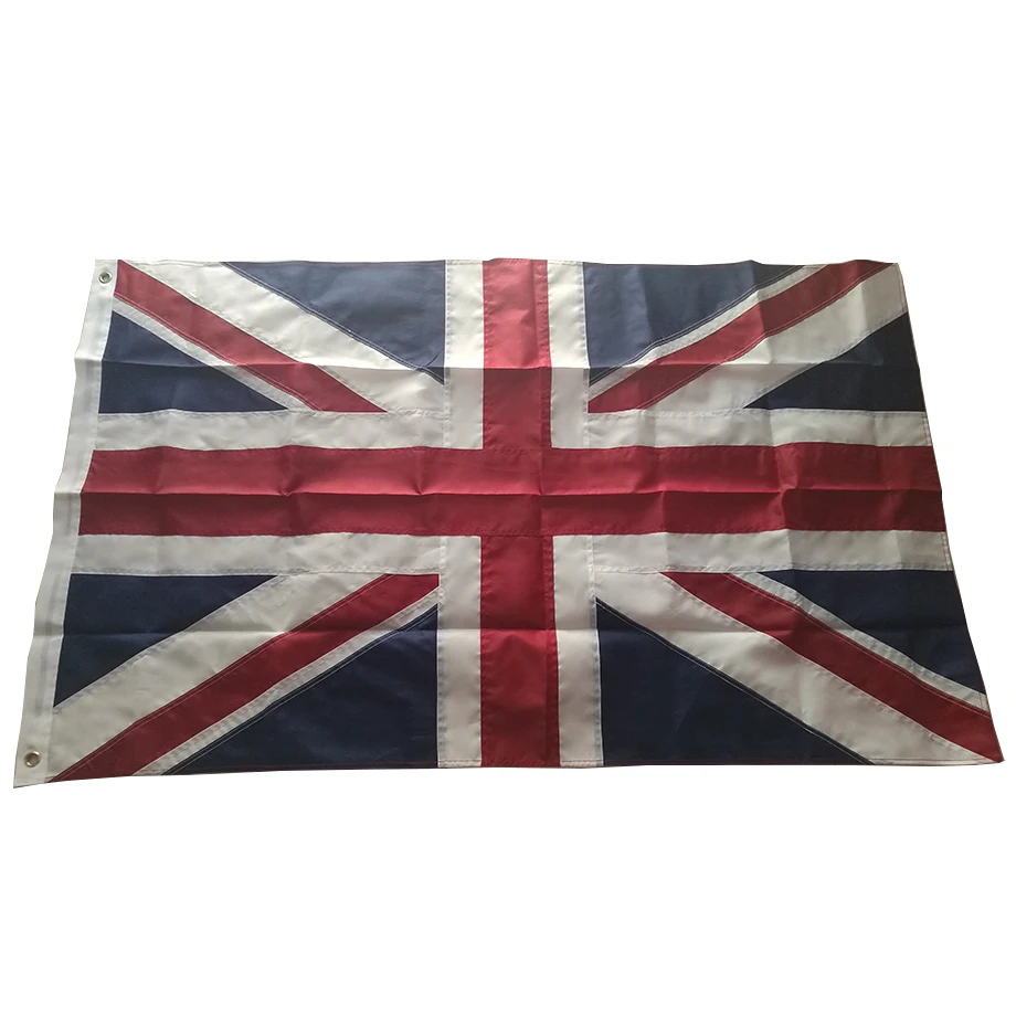 Embroidered Sewn UK Flag United Kingdom Flag British World Country Flag Banner Oxford Fabric Nylon 3x5ft