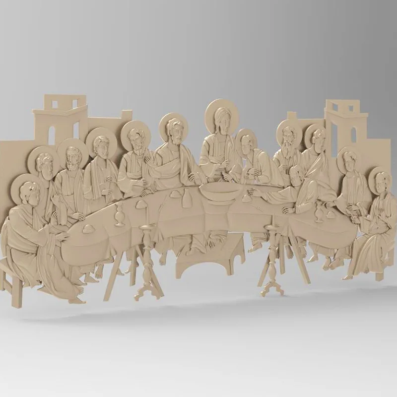 Religion Party STL Relief 3D Model for CNC Router Artcam Aspire Cut3d 3D Printer Bas Relief_The Last Suppe