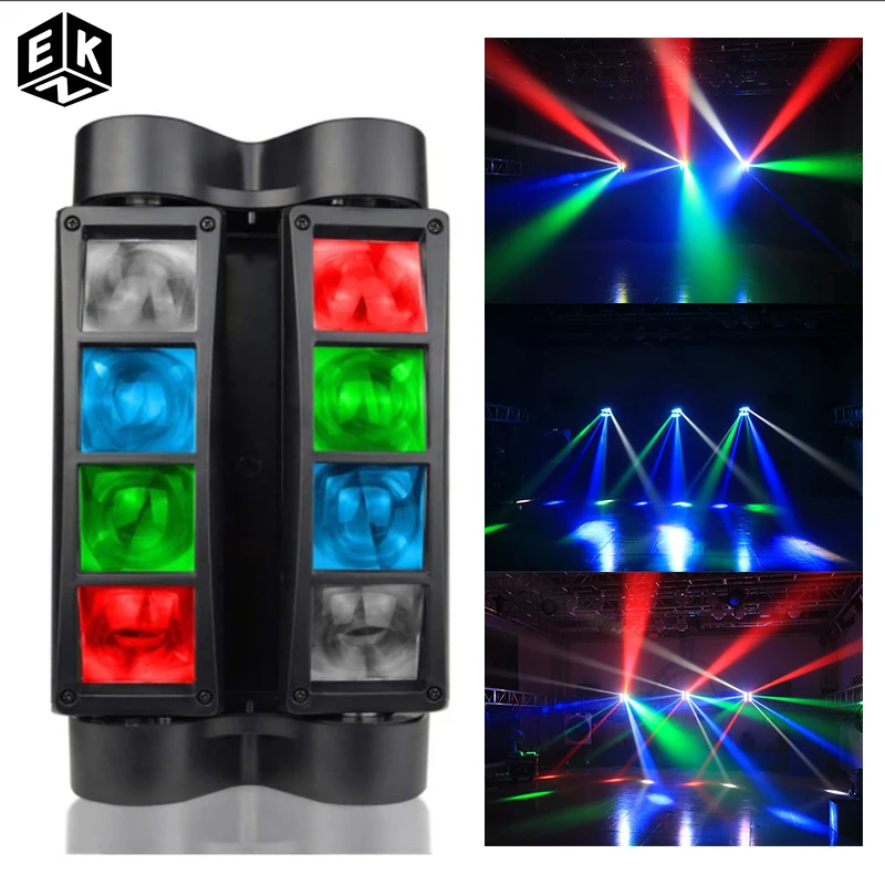 

LED mini moving head light 8X10W spider light DJ disco stage lighting effect is suitable for KTV DJ music party dance