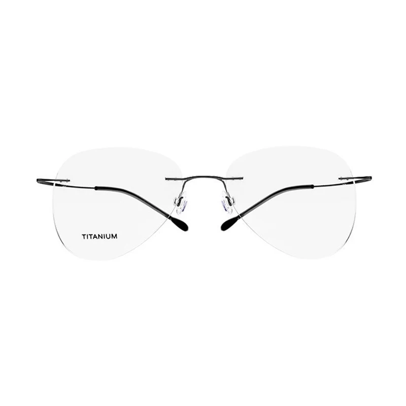 Large Frame Titanium Pilot Reading Glasses Ultralight Elasti Men Women Rimless Presbyopia Eyeglasses  +1 +1.25 +1.75 to +4 L3