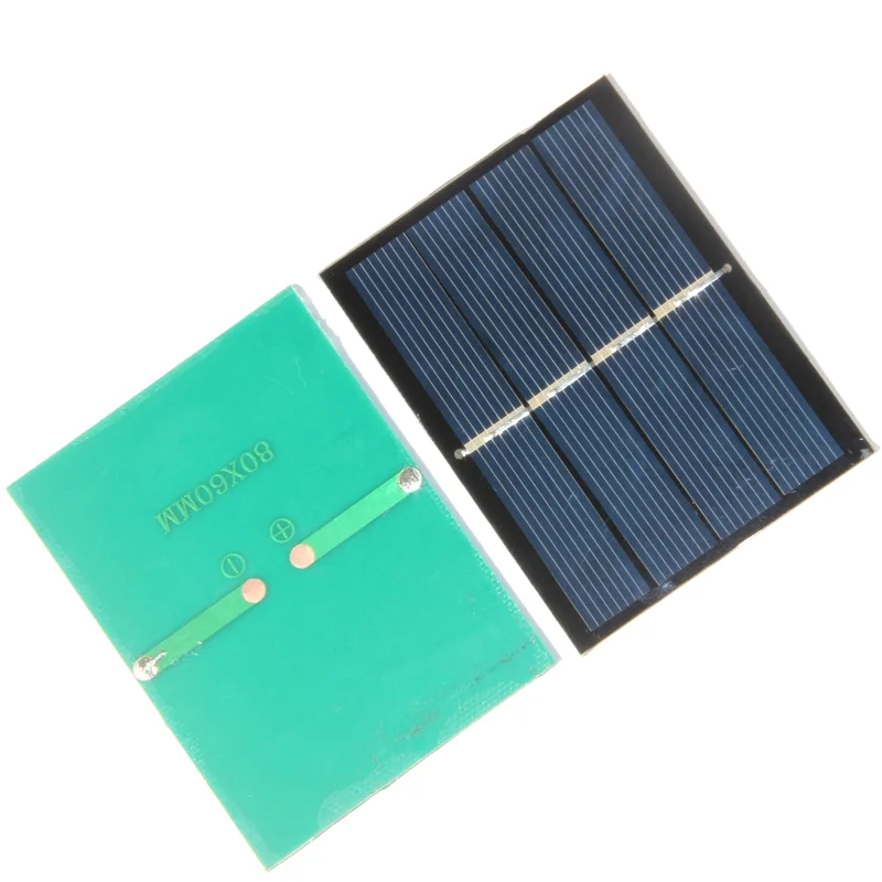 

BUHESHUI 300MA 2V Solar Panel Solar Charger For 1.5V Battery Light Toy Panel 80*60MM 50pcs