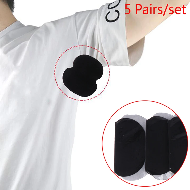 10Pcs Disposable Underarm Shirt Antiperspirant Protection From Sweat Pads Deodorant Armpit Absorbent Pad Black