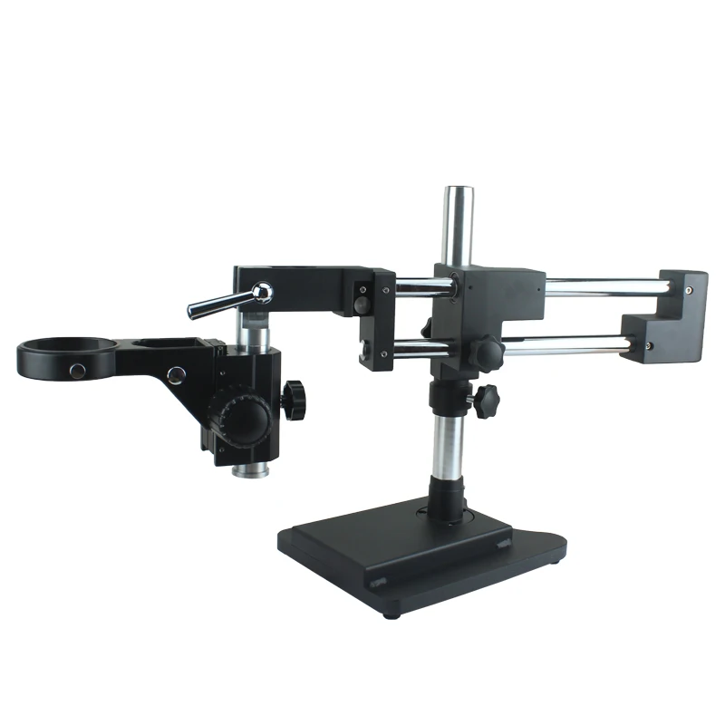 Universal Double Boom Lab Industrial Zoom Trinocular Stereo Microscope Holder Bracket Arm Stand 76mm Microscopio Accessories