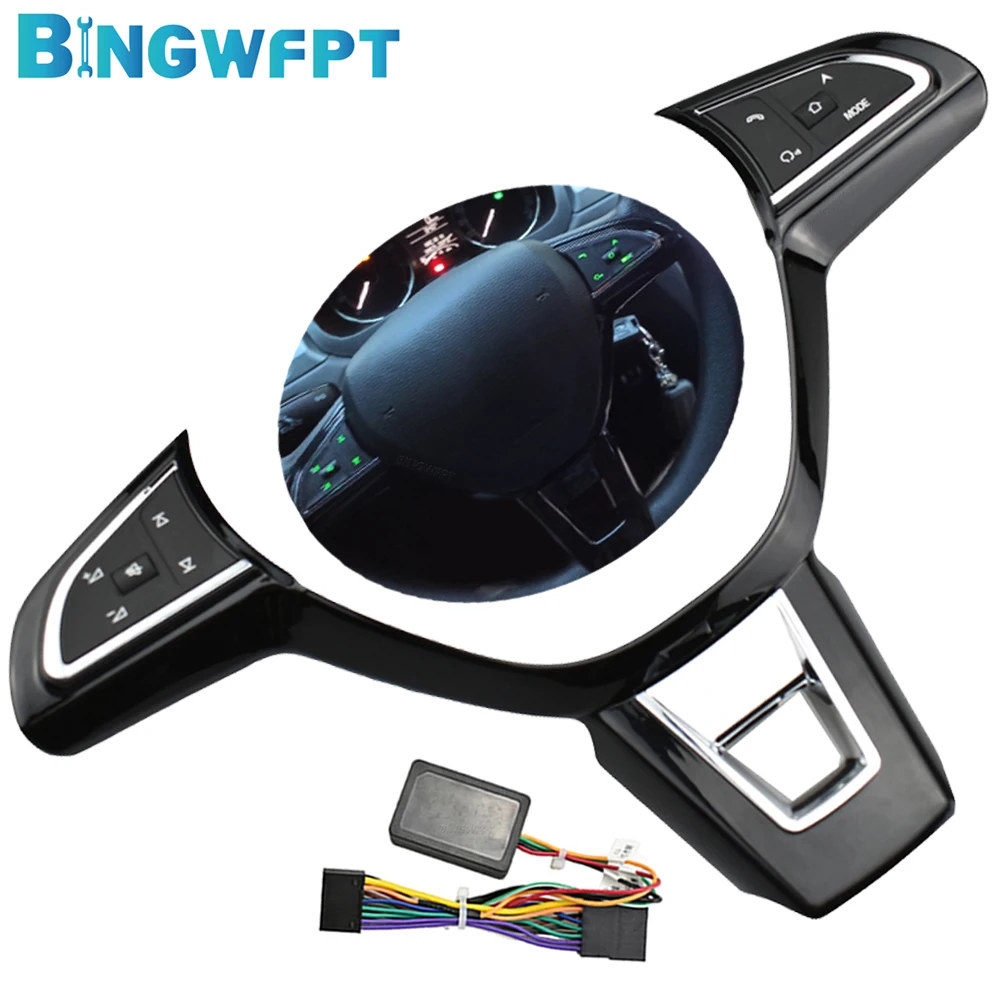 BINGWFPT For Skoda Superb Yeti Rapid Octavia Volume Phone Audio Switch Multifunction Steering Wheel Control Button Switch