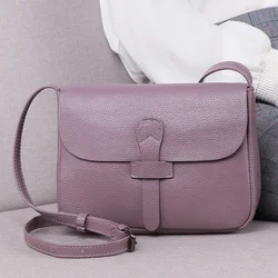 Genuine Leather Flap Crossbody Bags For Women Small Shoulder Messenger Bag Fashion Ladies Purses and Handbags Female sac a main