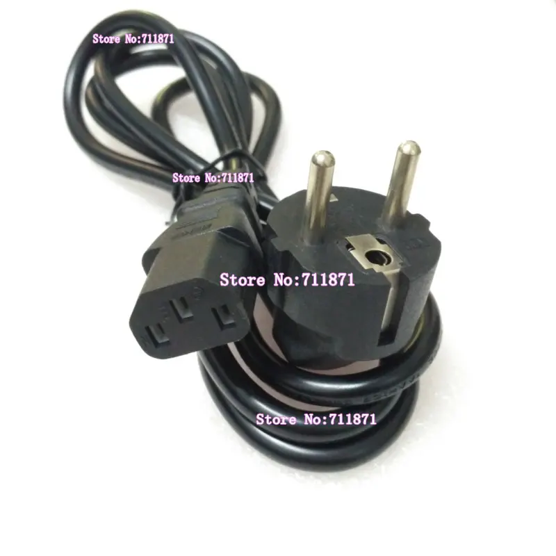 Hoge Kwaliteit 2Pin Zuiver Koper 3X0.75 Mm Vierkante Eu Plug Iec 320 C13 Netsnoer Iec 320 C13 vrouwelijke Eu Plug Man Power Kabel Lijn