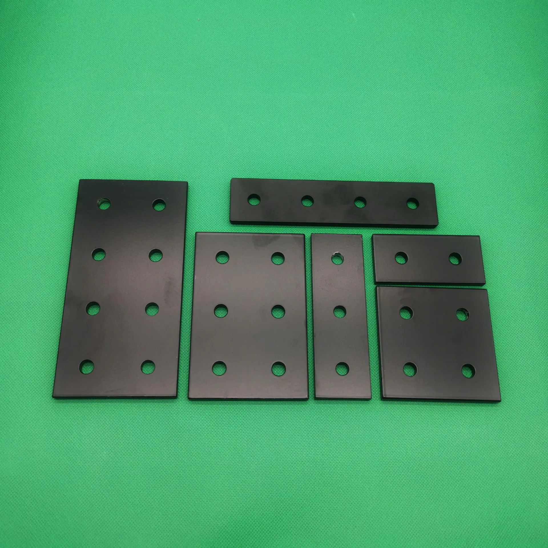 1pc Black Strip Plate aluminum connector fastener 1515 2020 3030 4040 6060 2/3/4 Hole Angle Connector Aluminum Mount Plate