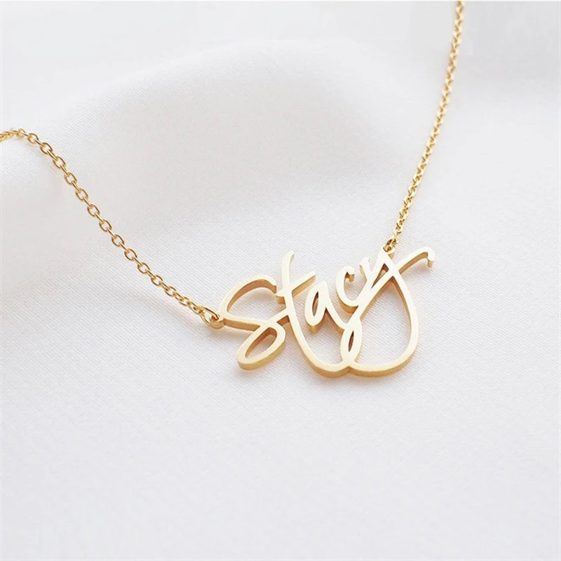 DOREMI Custom Necklaces Personalized Name Necklaces Jewelry Personality Letter Choker Necklaces with Name for Women Girls Mother