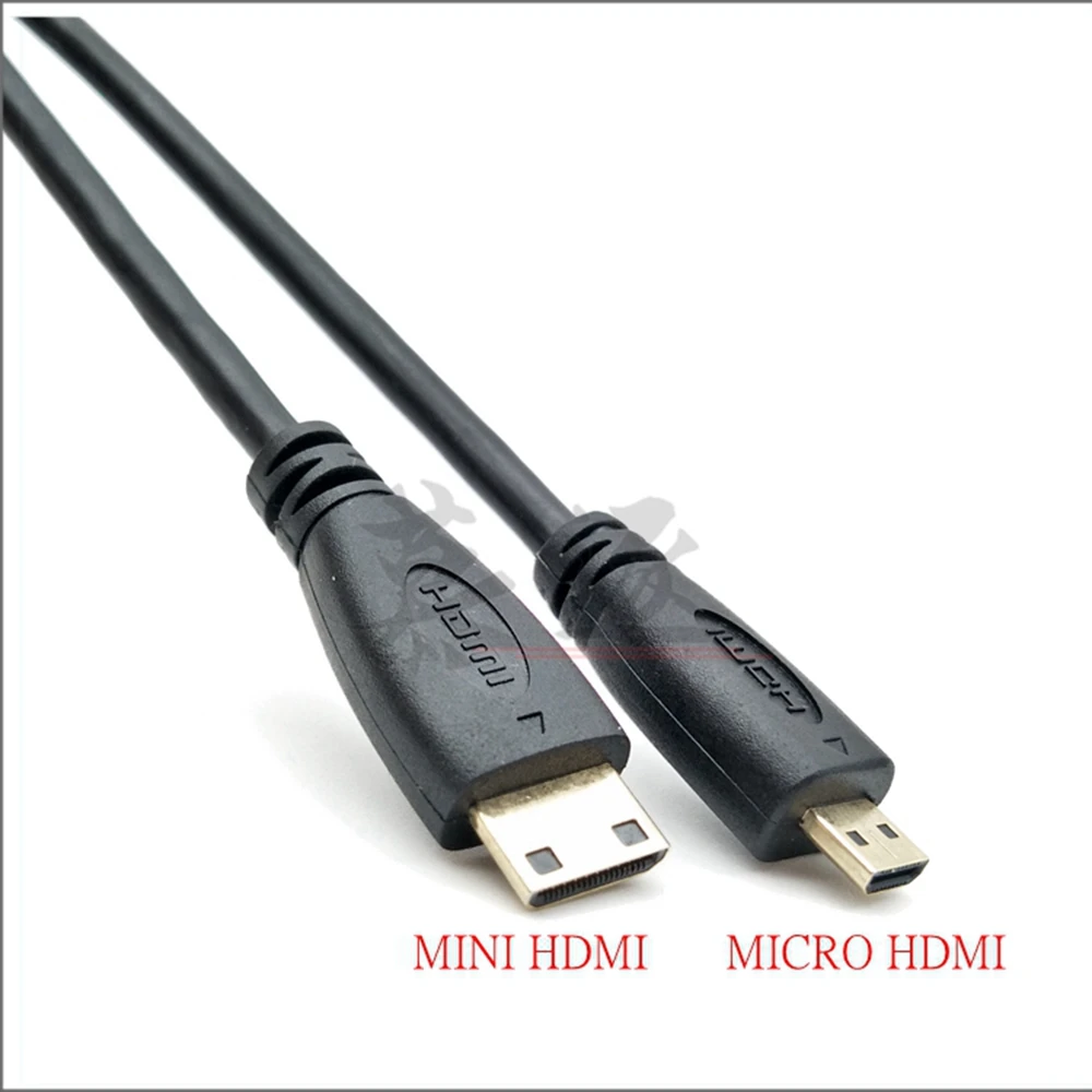 1pc HD-compatible 1.4 Mini Male to Micro HDTV Type D Male Video Data Adaptor Cable 1080P 0.3M 1M 1.8M
