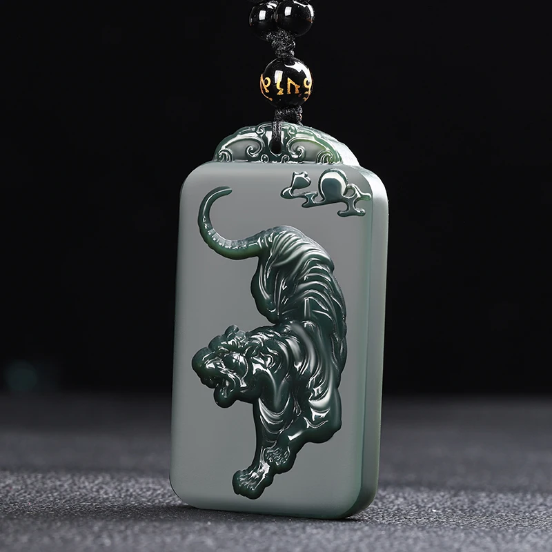 

Genuine Hetian Jade Tiger Jade Pendant Xinjiang Green Jade Zodiac Tiger Jade Brand Men’s and Women’s Jewelry Jade Jade Pendant