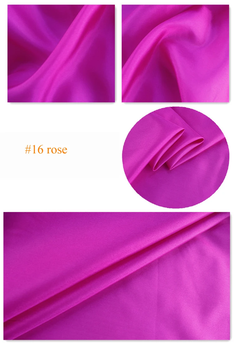 Pure Mulberry Silk Linings Habutai Fabric Tissu Smooth Feeling Silk Habutai Fabric for Clothes Lining