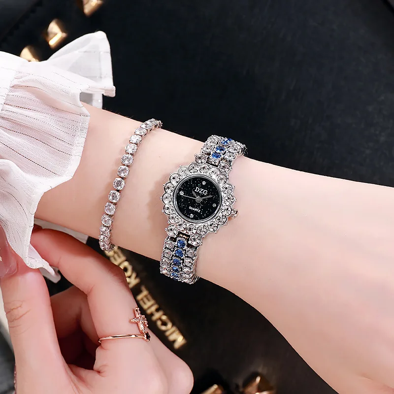 ¡Nuevos productos! Reloj de pulsera con diamantes para Mujer, cronógrafo informal con cielo estrellado, de cuarzo, de acero