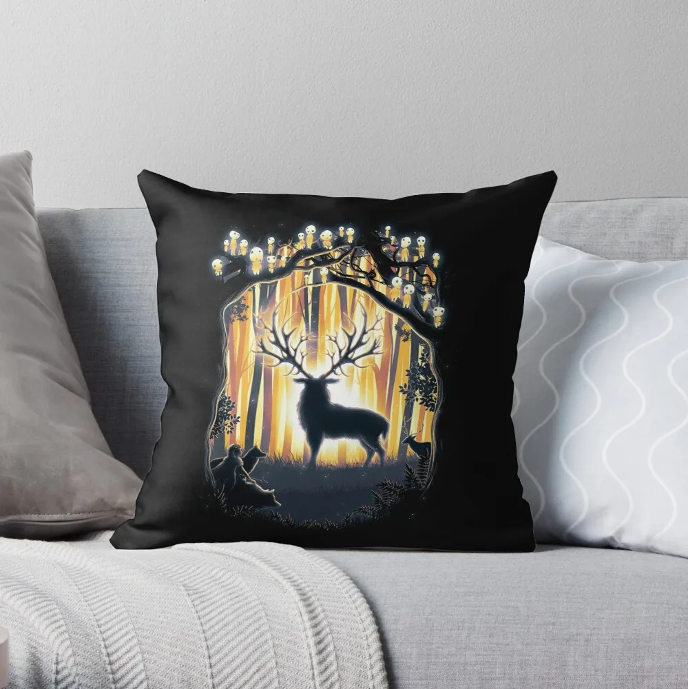 Deer God Master of the Forest Throw Pillow Pillowcase Cushion Cover Home Sofa Pillow Cover Cushion Cover